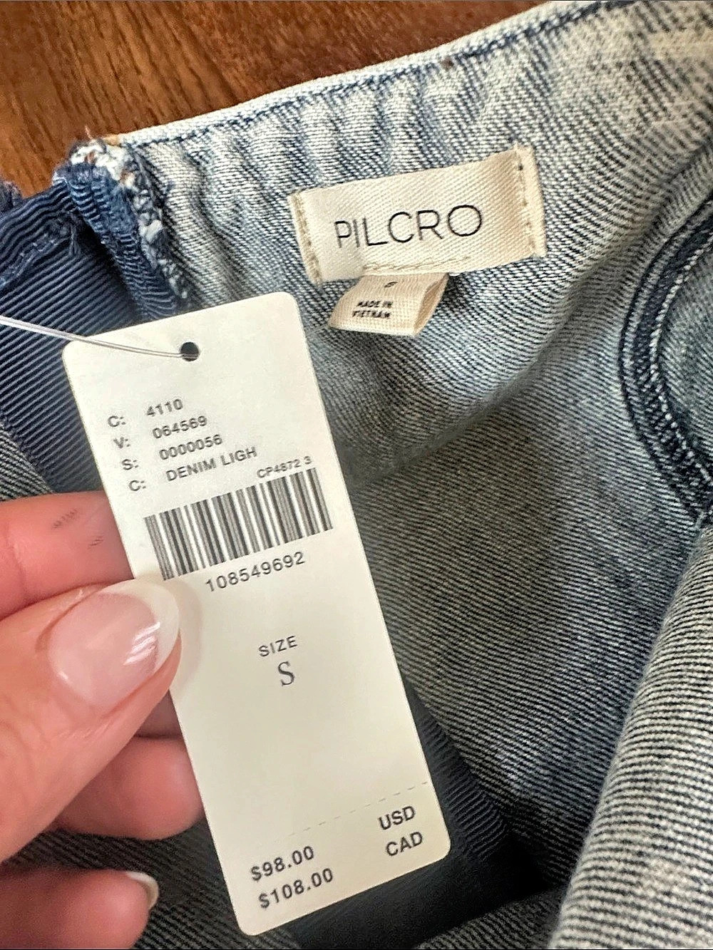 🌺🌺NEW Pilcro Denim Corset Crop Top Size Small NWT - Picture 3 of 7